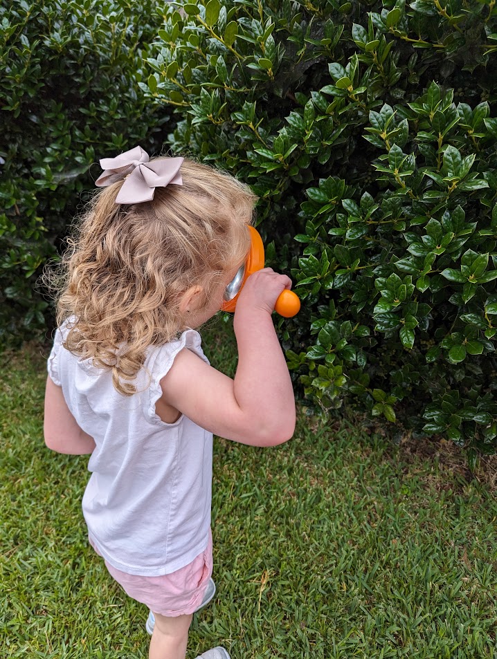 Outdoor exploration with a magnifying glass